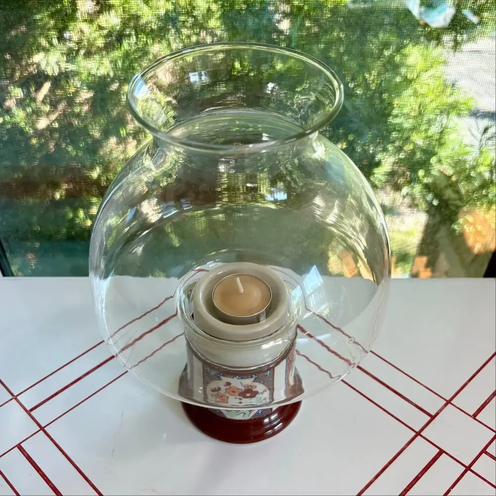 Vintage Gailstyn Sutton Towle Oriental Votive Holder Glass Shade